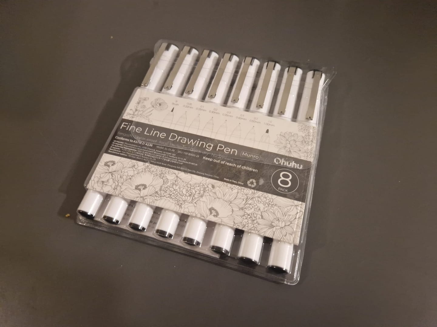 Customer photo review of Ohuhu Fineliner Drawing Pen, 8 Pack