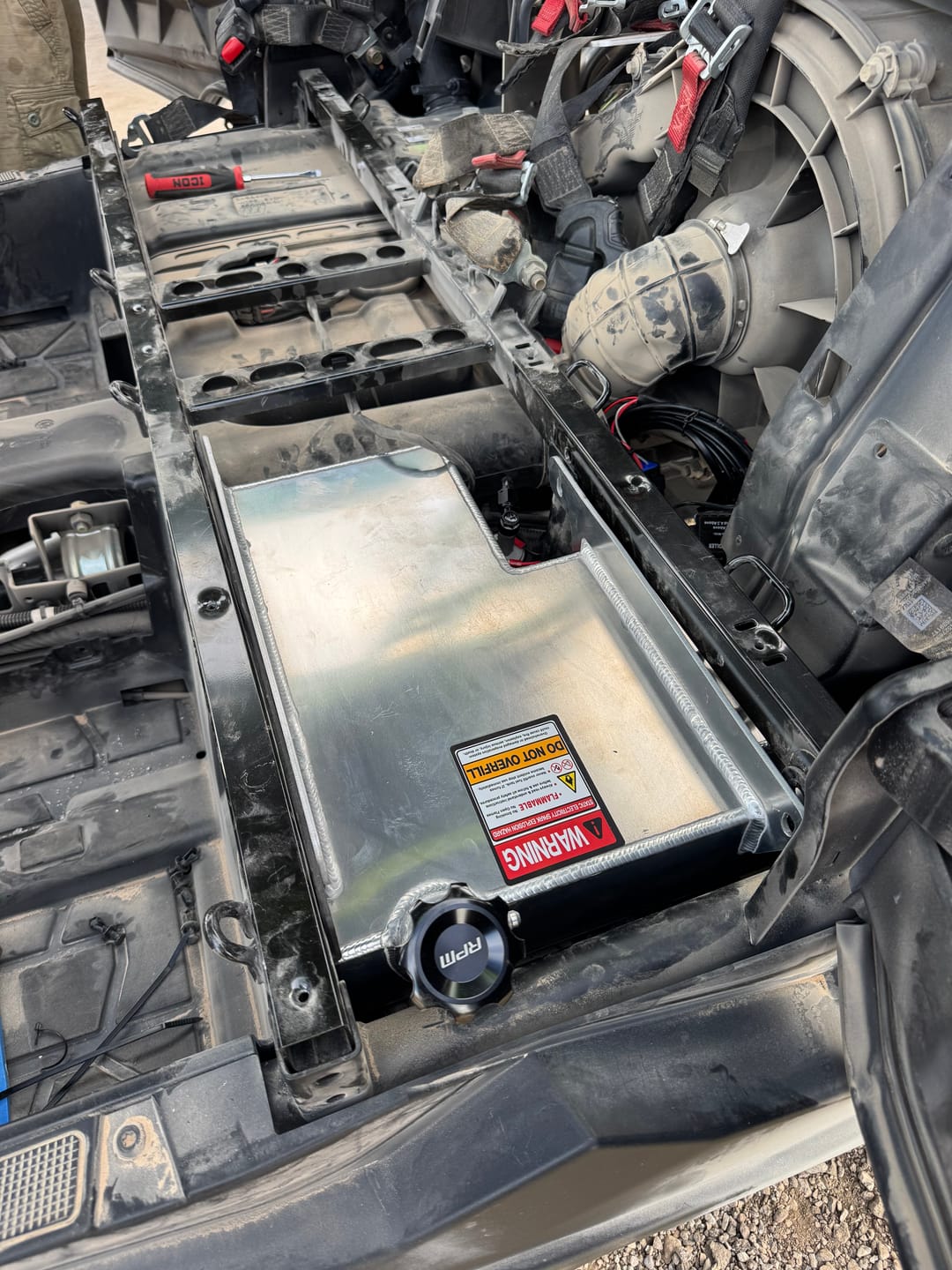 Customer photo review of RPM Pro R, Turbo R, Pro XP, Pro S 4 Seat 4.5 Gallon Auxiliary Fuel Tank