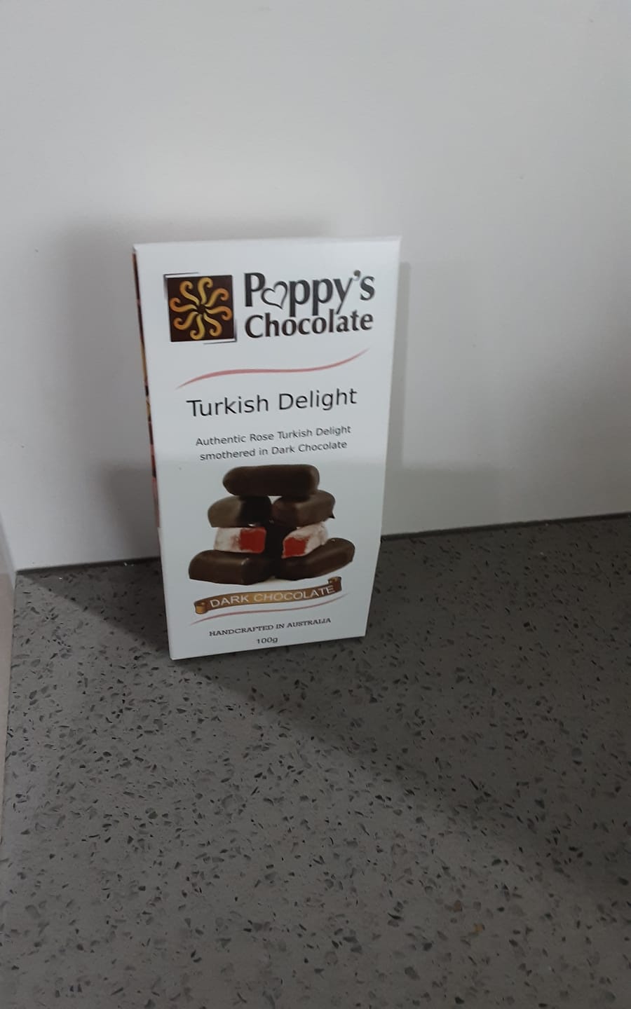 Customer photo review of Chocolate Coated Turkish Delight Dark Chocolate 100g
