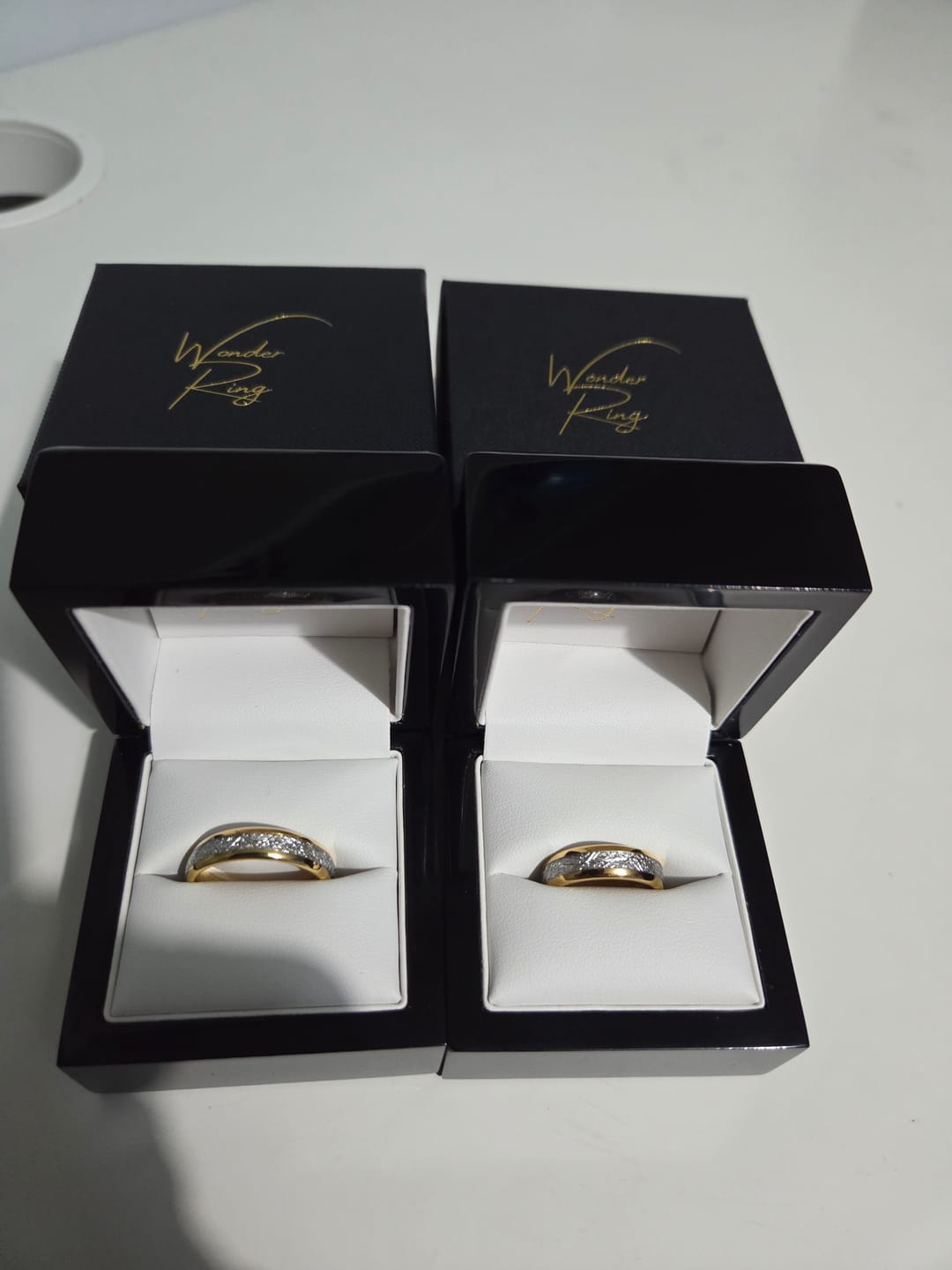 Customer photo review of The Golden Steel Wonder Ring Set