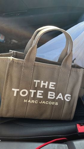 Customer photo review of Marc Jacobs Women's The Canvas Small Tote Bag Slate Green