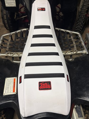 Customer photo review of Custom Seat Cover: 2007 Honda TRX450R