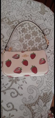 Customer photo review of Coach Women's Nolita 19 With Strawberry Print Gold/Chalk Multi