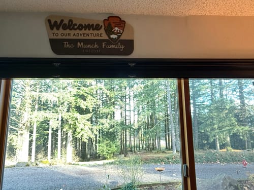 Customer photo review of 3D National Park Service Family Name Welcome Sign (Bison Design)