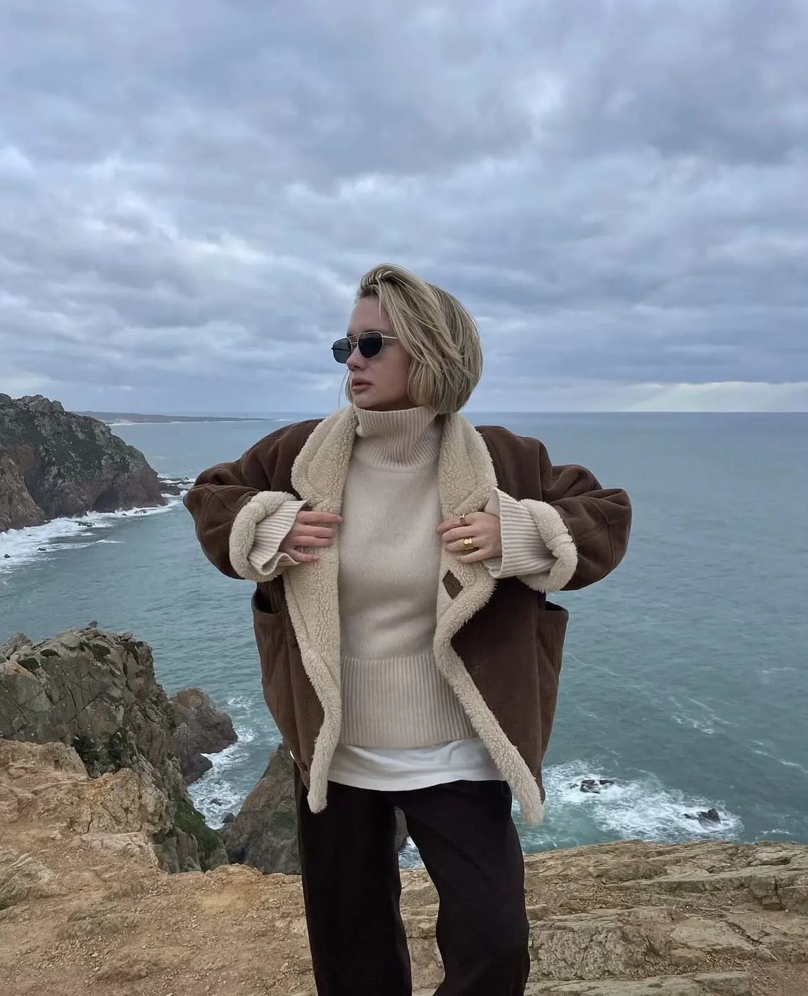 Customer photo review of Leona Faux Leather Jacket