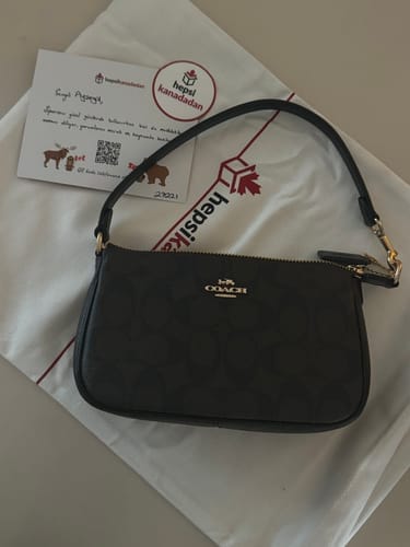 Customer photo review of Coach Women's Nolita 19 In Signature Canvas Gold/Brown Black