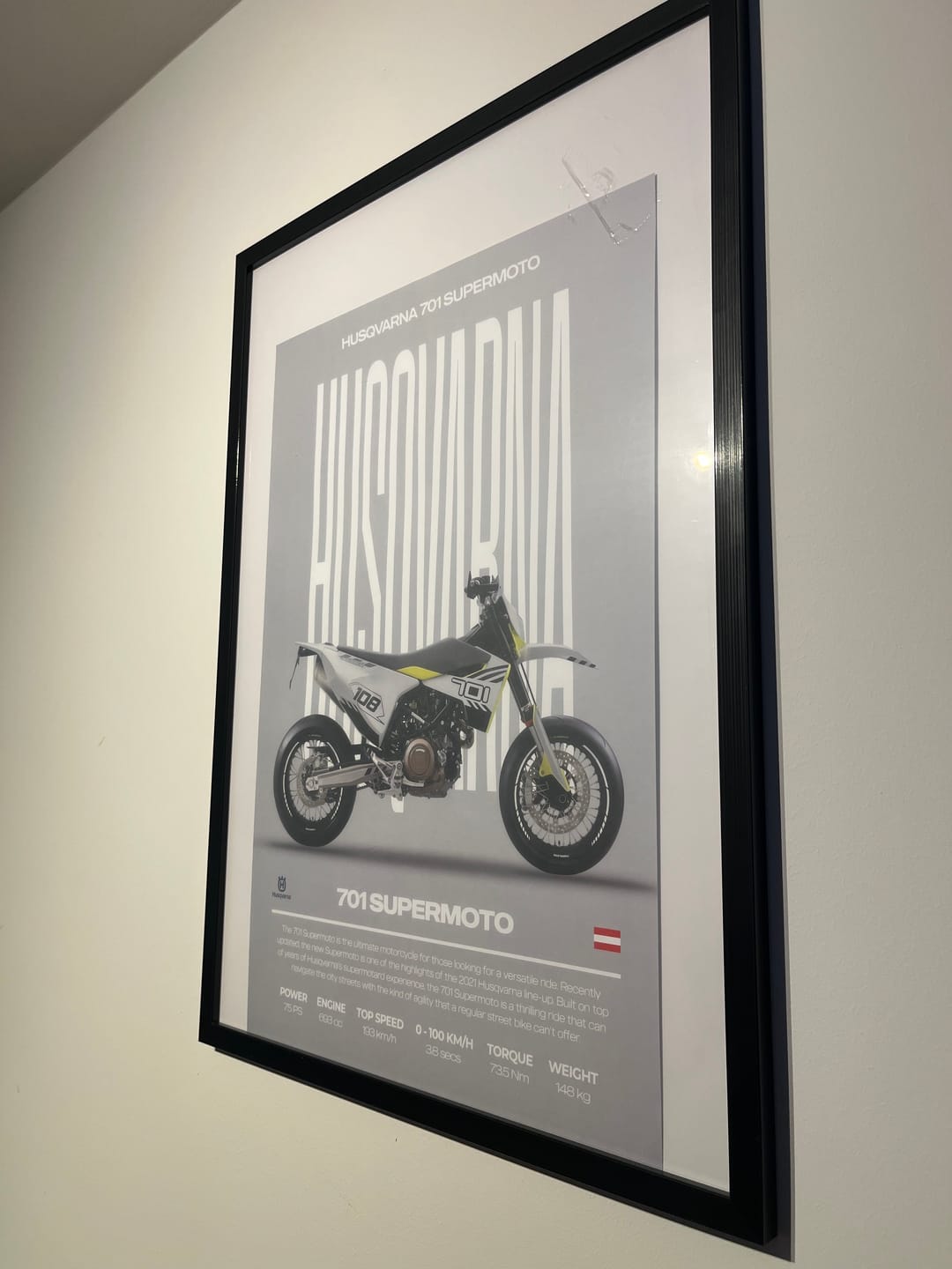 Customer photo review of Modern Custom Motorcycle Poster