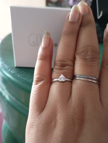 Customer photo review of Silver Passionate Love Ring