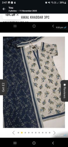 Customer photo review of Original Tawakal khaddar 3pc collection bz-08