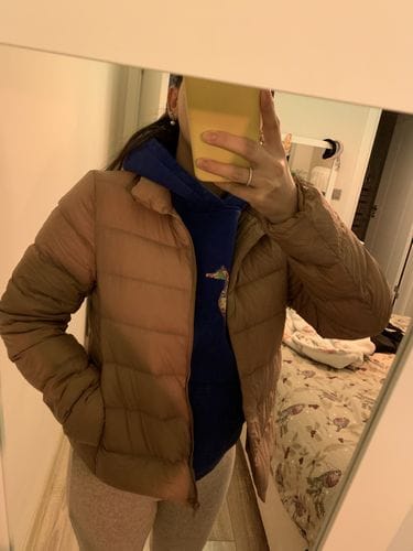 Customer photo review of Uniqlo Women's Ultra Light Down Jacket Beige