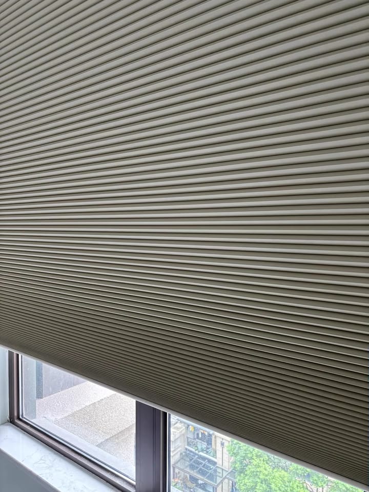 Customer photo review of Bringnox Blackout Motorized Cellular Shades