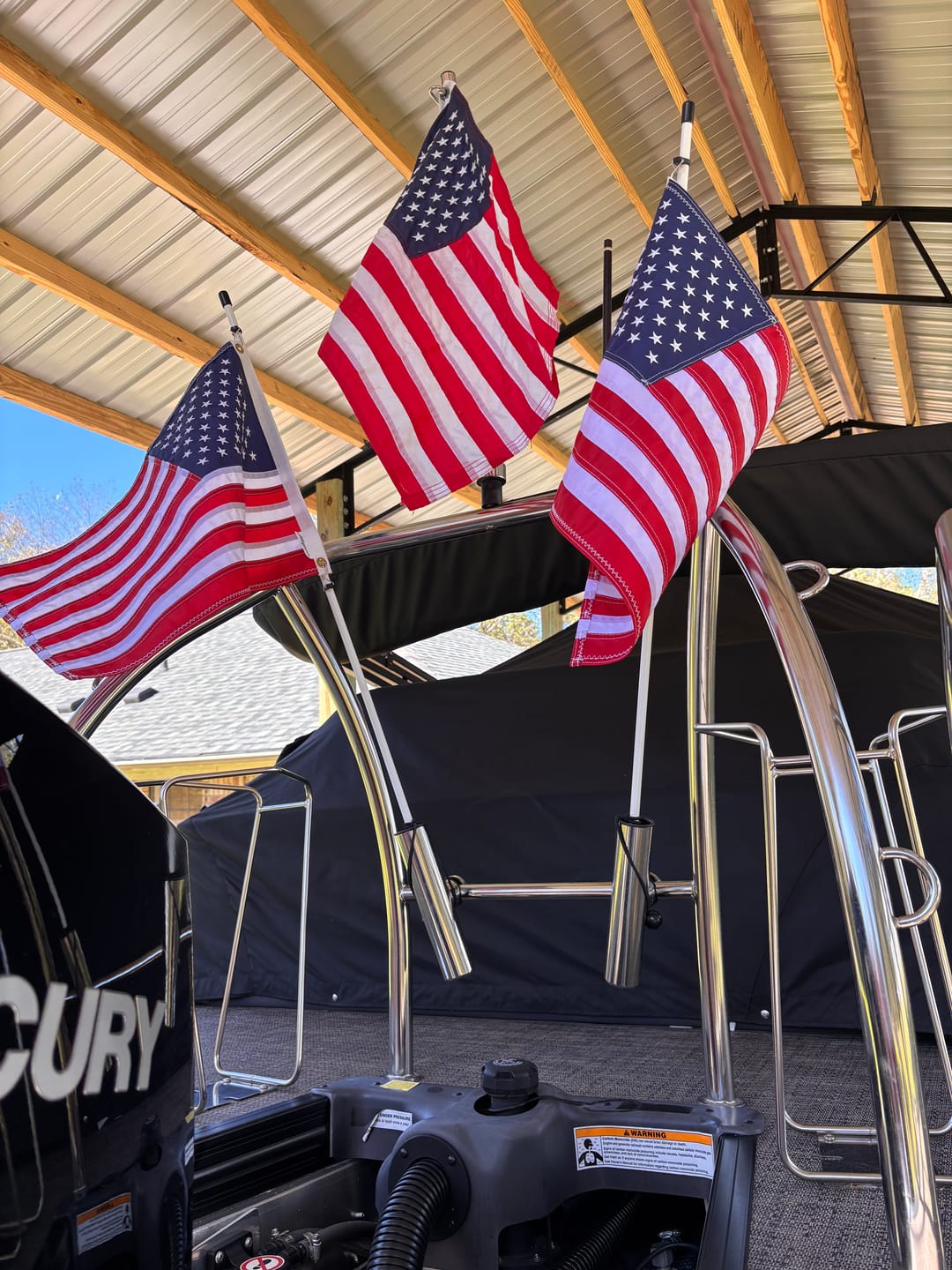 Customer photo review of 16" x 24" Boat Flag Set