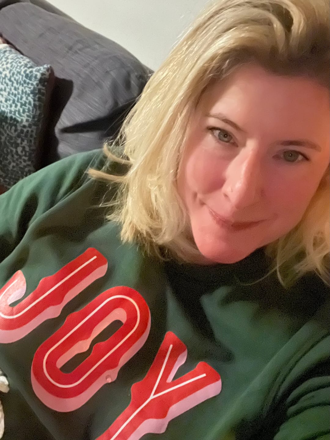 Customer photo review of JOY Christmas Sweatshirt