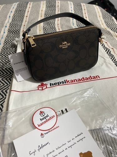 Customer photo review of Coach Women's Nolita 19 In Signature Canvas Gold/Brown Black