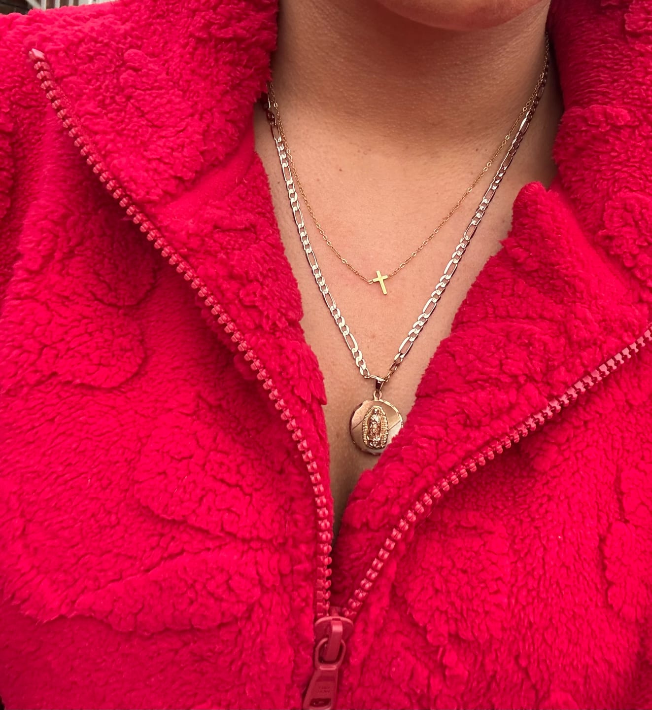 Customer photo review of Dainty Cross Necklace