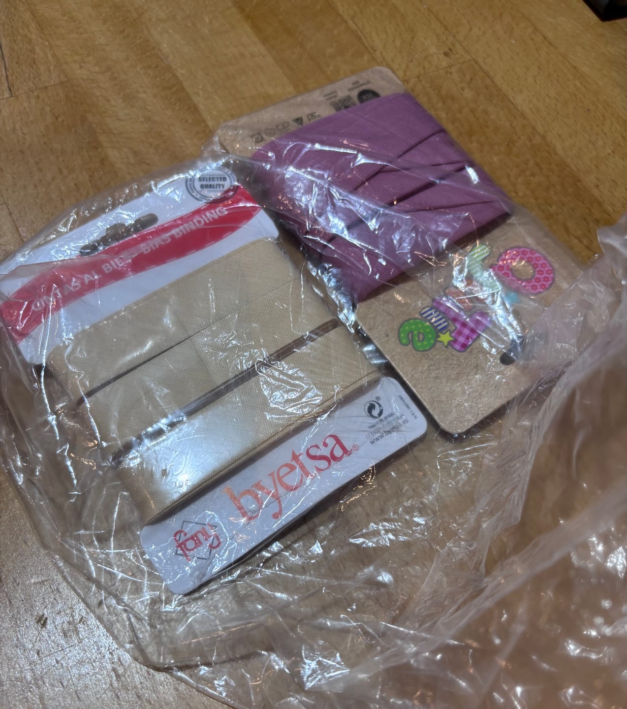 Customer photo review of Plain Polycotton Bias Binding Tape - 5 metres