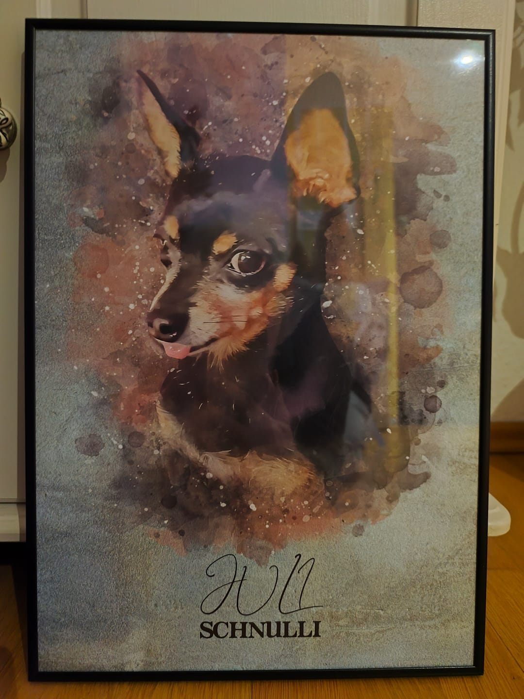 Customer photo review of Dein Hund als Aquarell Tierportrait | Geschenk für Hundebesitzer