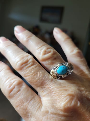 Customer photo review of Turquoise - Sterling Silver Black Hills Gold Ring