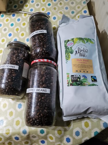 Customer photo review of Dark Roast Espresso Fairtrade Organic Coffee Beans and Ground - 200g, 500g, 1kg