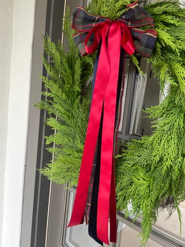 Customer photo review of Haven Holiday Wreath Ribbon