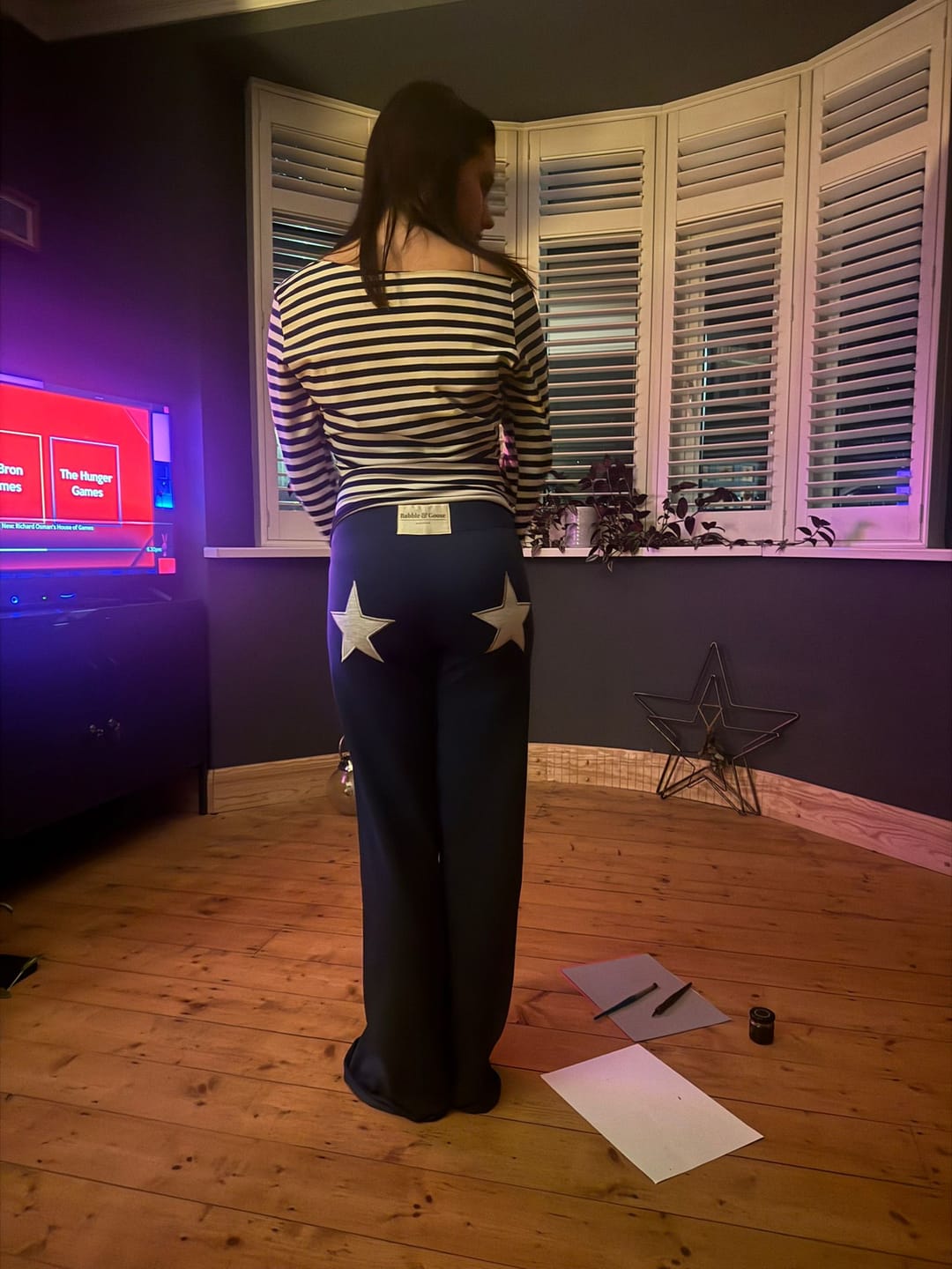 Customer photo review of Jersey Star Jogger Navy / Light Grey