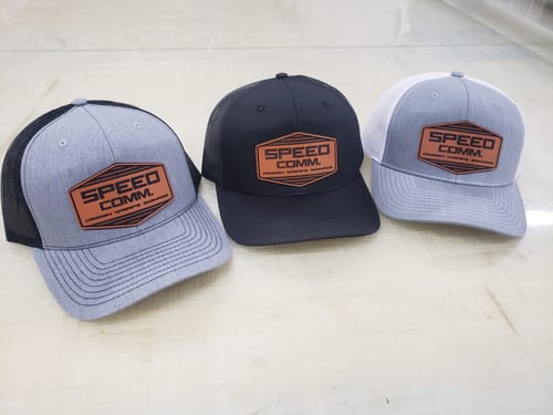 Customer photo review of Custom Beanies Leather Patch