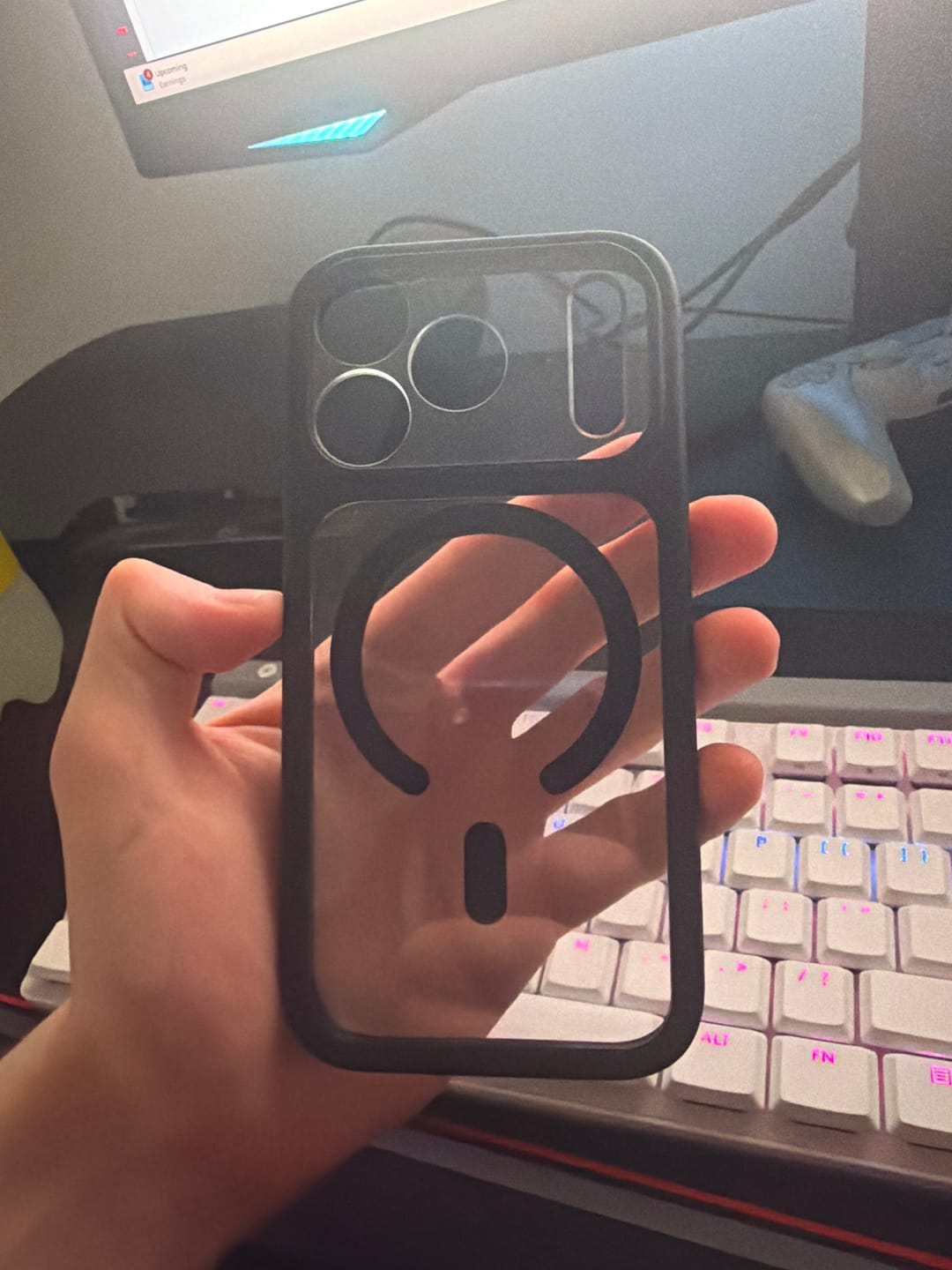 Customer photo review of Crystal Black Armor MagSafe iPhone Case