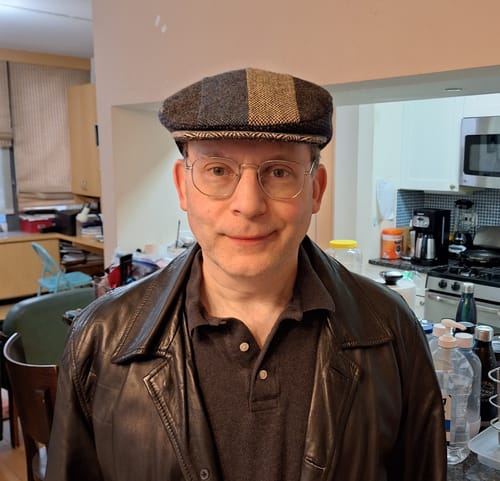 Customer photo review of Vintage Cap Patchwork Grey/Blue Tweed