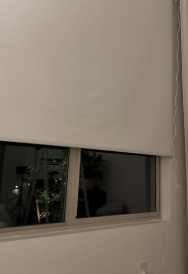 Customer photo review of Bringnox Motorized Roller Shades 100% Blackout Safari