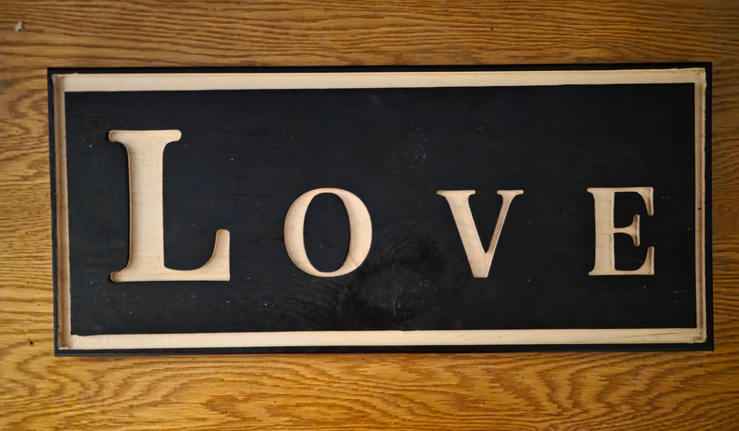 Customer photo review of 5" Letter Acrylic Router Template Set - Alphabet Inlay Template