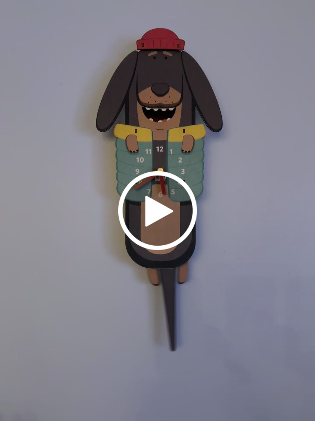 Customer video review of Gus the Dachshund Pendulum Clock