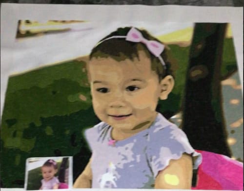 Customer photo review of Custom Portrait Paint By Numbers