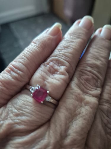 Customer photo review of Candy Scarlett Radiance Ruby Ring