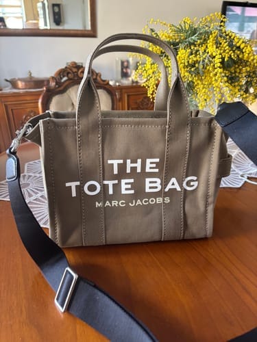 Customer photo review of Marc Jacobs Women's The Canvas Small Tote Bag Slate Green - Hemen Kargoda