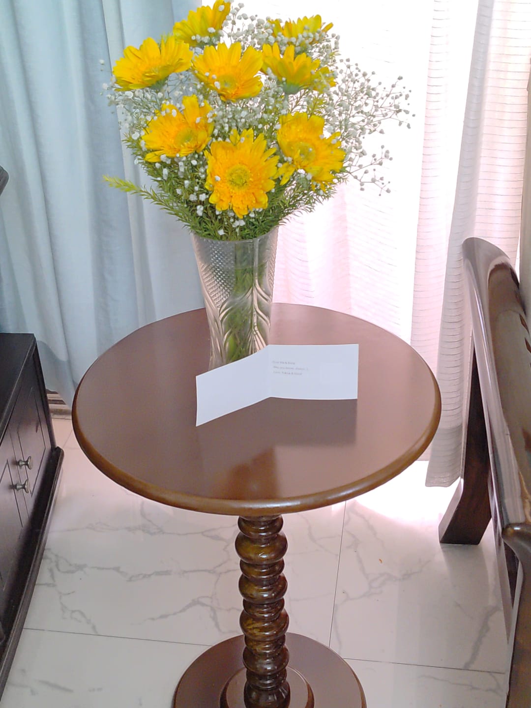 Customer photo review of Wooden Side Table for Living Room Coffee End Table