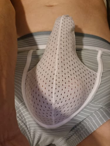 Customer photo review of 2 Pack Men’s Separate Support Pouch Cotton Trunks