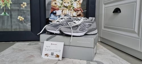 Customer photo review of New Balance Made in USA 990v4 Core Grey with Silver U990GR4