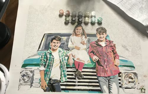 Customer photo review of Custom Portrait Paint By Numbers