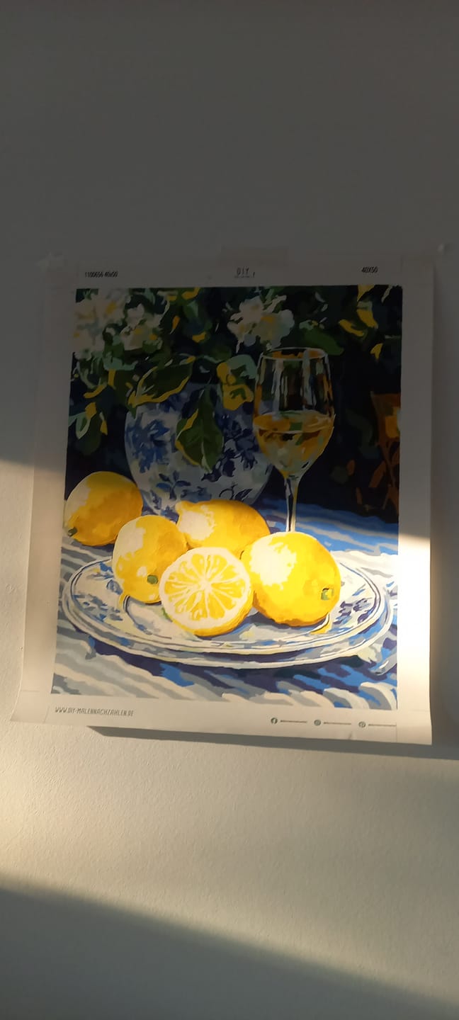 Customer photo review of Malen nach Zahlen - Zitrone und Wein