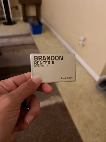 Customer photo review of Custom Metal NFC Business Card (Vertical Style)