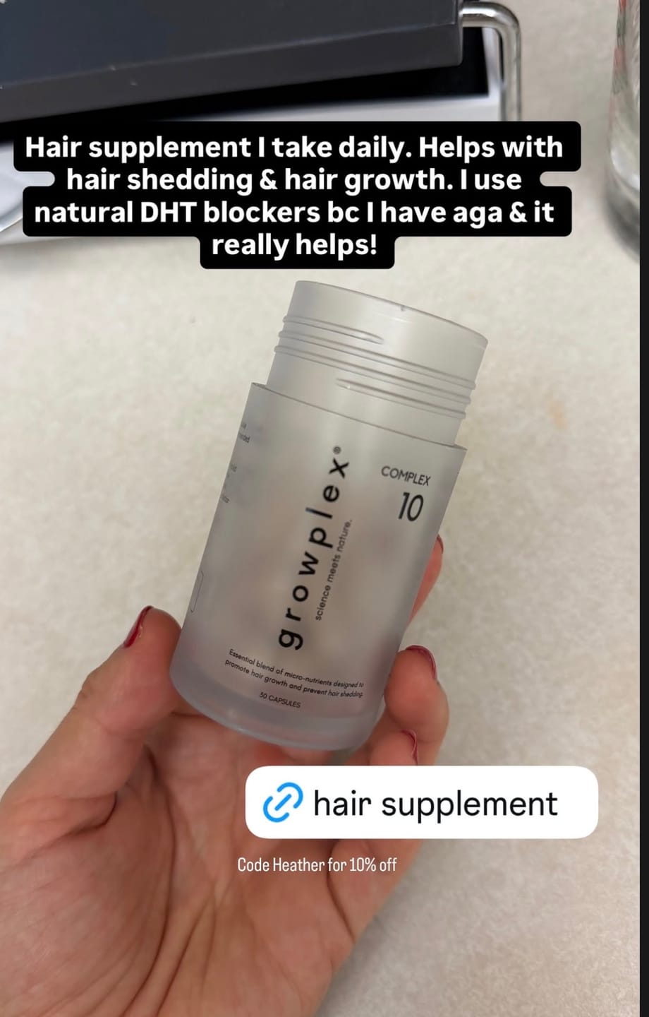 Customer photo review of Complex10™ Hair Growth Supplement