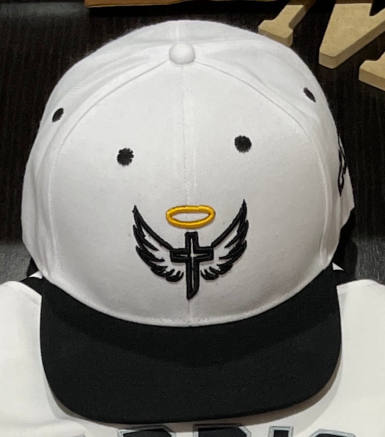Customer photo review of Custom White Black 3D Puff Embroidery Flat Embroidery Casual Sport Baseball Cap