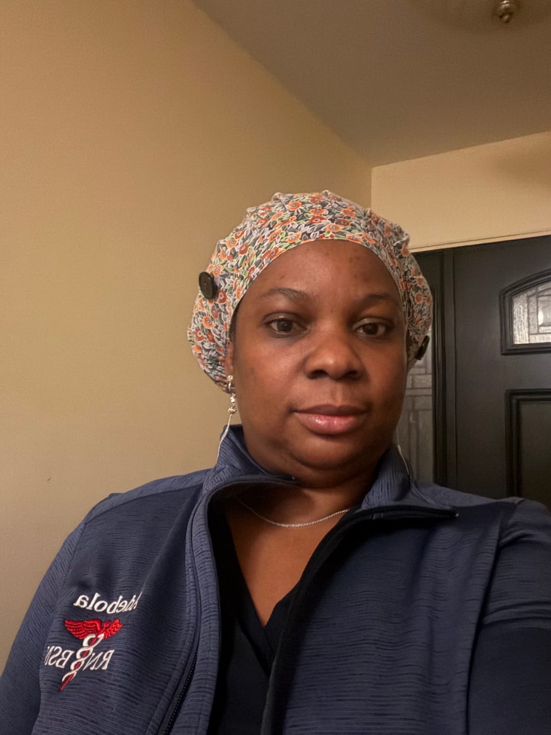 Customer photo review of Ladies Digi Stripe  Personalized Nurse Full Zip