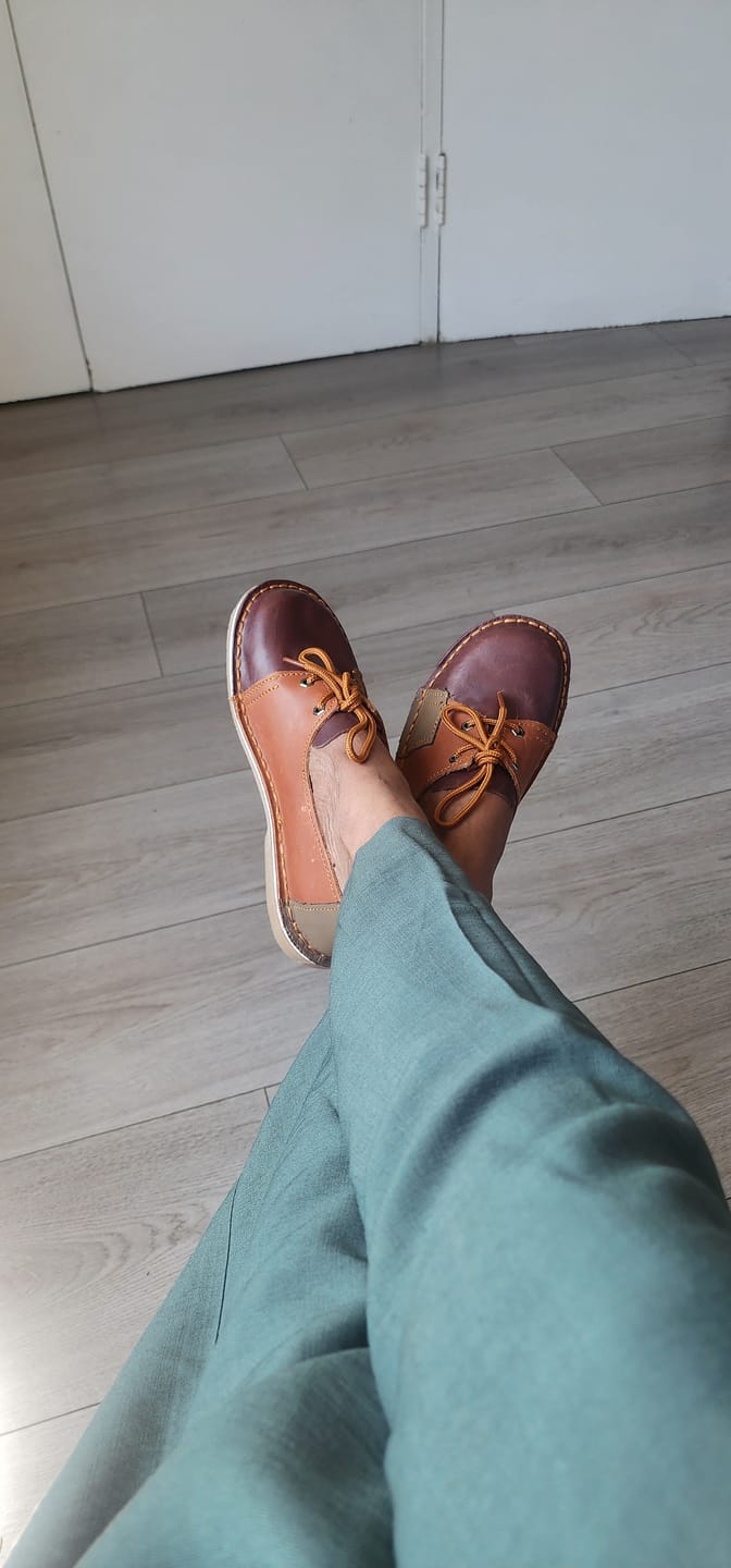 Customer photo review of Genuine leather Multi Color Pumps