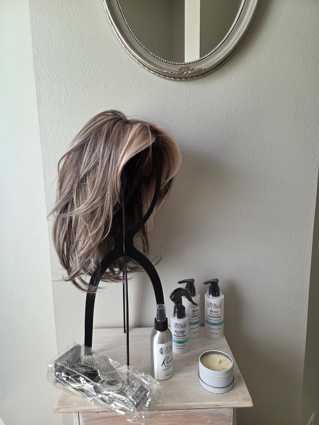 Customer photo review of WIG DRYING STAND