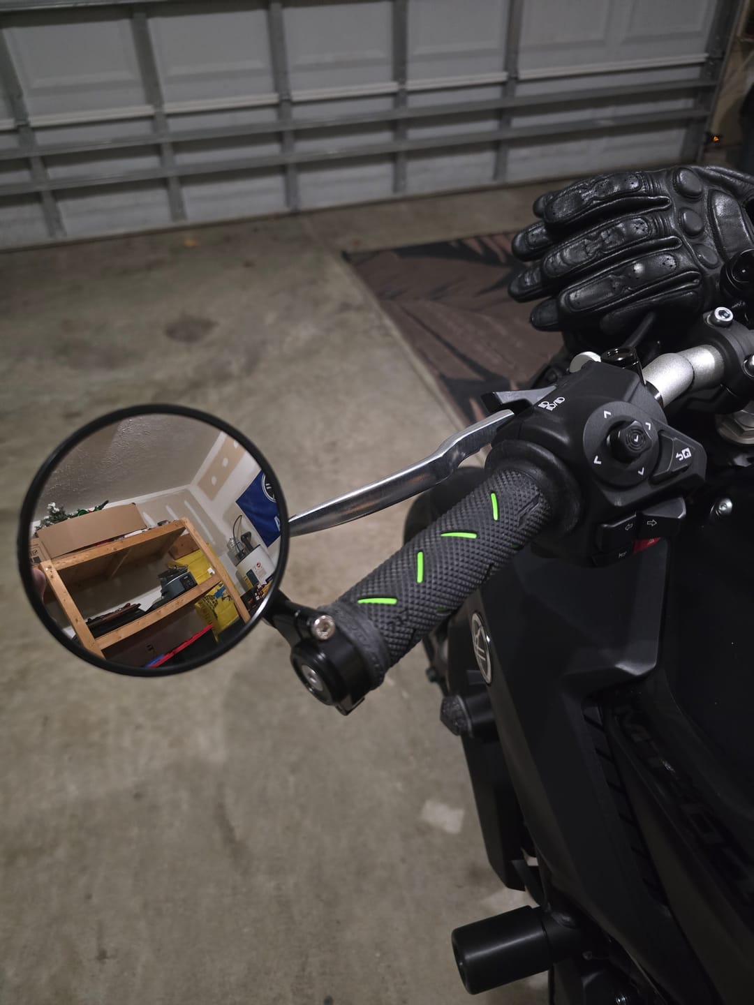 Customer photo review of Brogue Moto 3" Convex Classic Bar-End Mirror – Fits 1" & 7/8" Handlebars