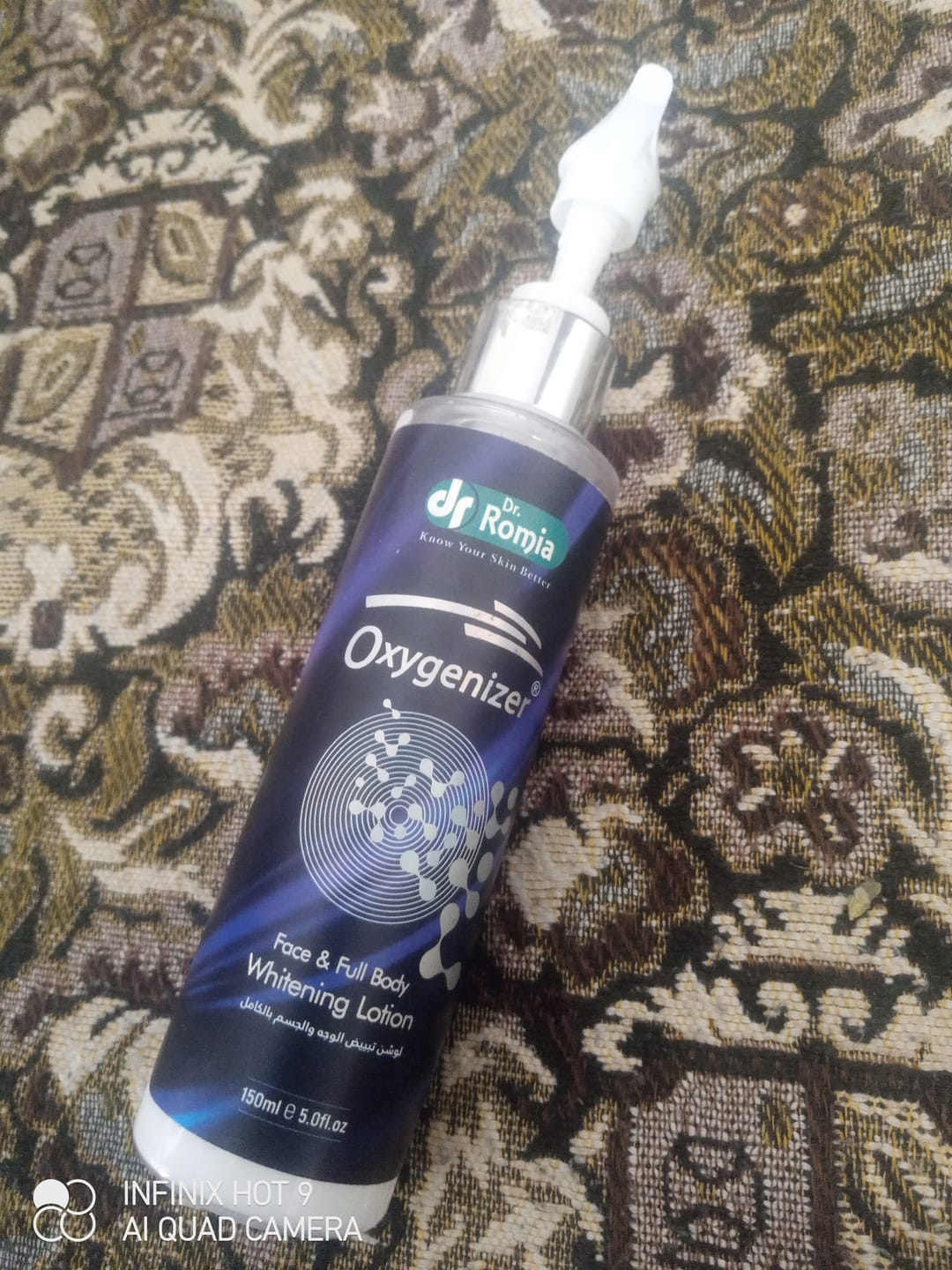 Customer photo review of Oxygenizer Face & Full Body Whitening Lotion