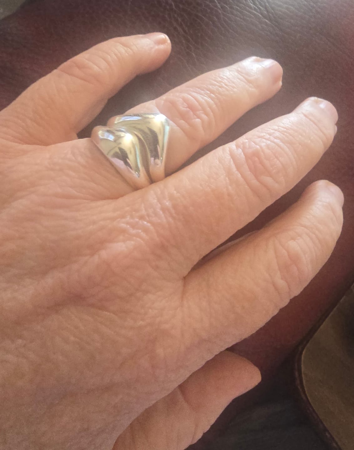 Customer photo review of Chevron Stacking Ring Set