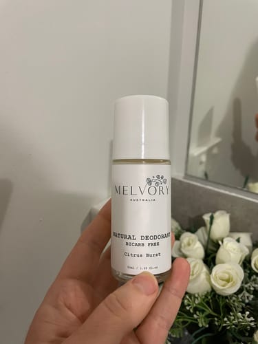Customer photo review of Natural Deodorant Bicarb Free Citrus Burst