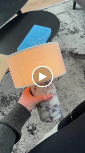 Myléne P. review of Auríe Portable Lamp | Calacatta Viola Marble & Linen image 1 out of 1